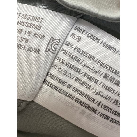 Abercrombie & Fitch Satin Pleated High Rise Straight Wide Leg Trousers Pants 25 - Picture 4 of 4